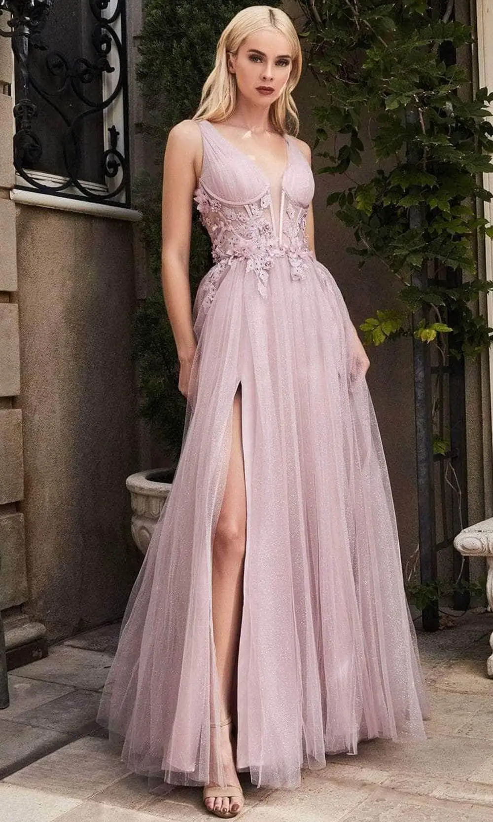 Andrea And Leo A1057 - Corset Bodice Tulle Prom Dress 1 Andrea And Leo A1057 - Corset Bodice Tulle Prom Dress