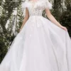Andrea And Leo - A1070W Ruffle Ornate Corset Bridal Gown
