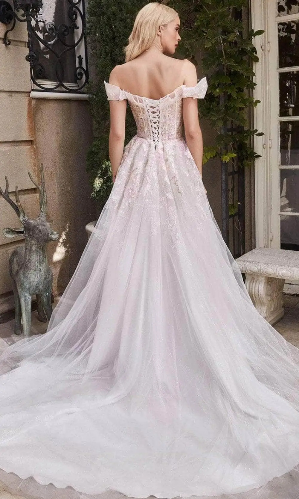 Andrea And Leo A1090 - Off-Shoulder Cape Sleeve Wedding Dress 2 Andrea And Leo A1090 - Off-Shoulder Cape Sleeve Wedding Dress - Image 2