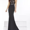 Angela & Alison - 51086 Sleeveless Medallion Ornate Sheath Gown