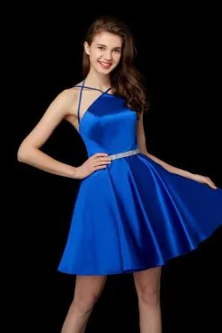 Angela & Alison - 72015 Satin Strappy A Line Cocktail Dress 5 Angela & Alison - 72015 Satin Strappy A Line Cocktail Dress -Hot Sale WEDDING Store angela alison 72015 satin strappy a line cocktail dress cocktail dresses 5486319108153