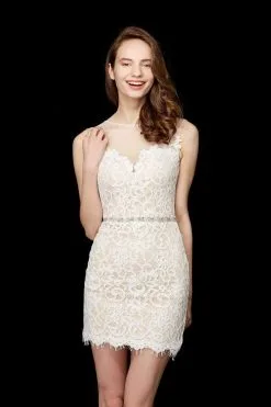 Angela & Alison - 72023 Sleeveless Lace Sheer Cocktail Dress -Hot Sale WEDDING Store angela alison 72023 sleeveless lace sheer cocktail dress special occasion dress 5486662123577