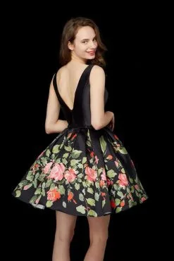 Angela & Alison - 72040 Sleeveless V Neck Pleated Floral Dress -Hot Sale WEDDING Store angela alison 72040 sleeveless v neck pleated floral dress special occasion dress 28951423483987
