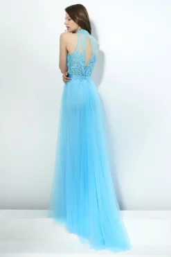 Angela & Alison - 81097 Lace High Halter A-line Dress -Hot Sale WEDDING Store angela alison 81097 lace high halter a line dress special occasion dress 5486393425977