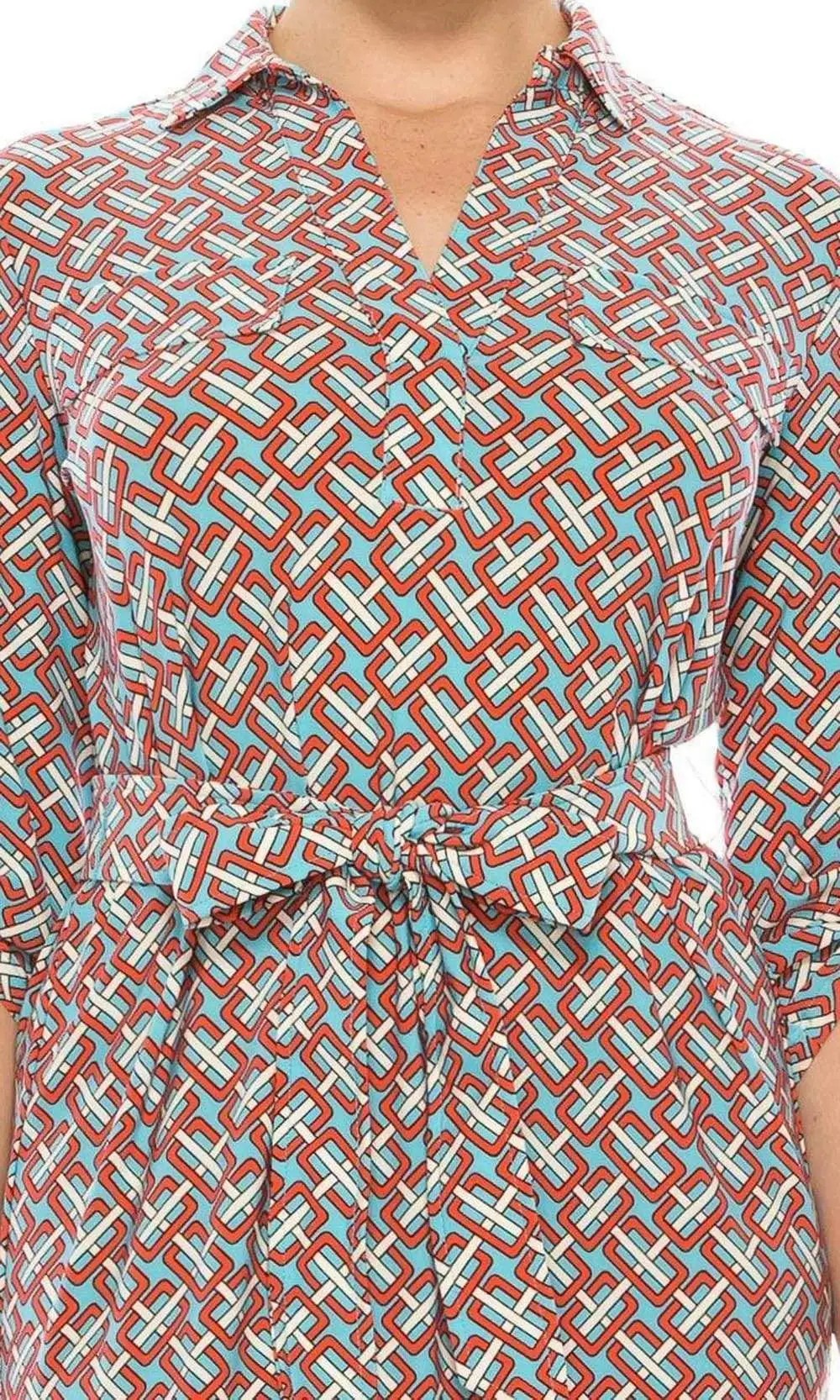 Anne Klein - 10802140 Patterned Detail Midi Dress 3 Anne Klein - 10802140 Patterned Detail Midi Dress - Image 3