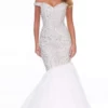 Ashley Lauren - 11042 Beaded Off Shoulder Trumpet Dress