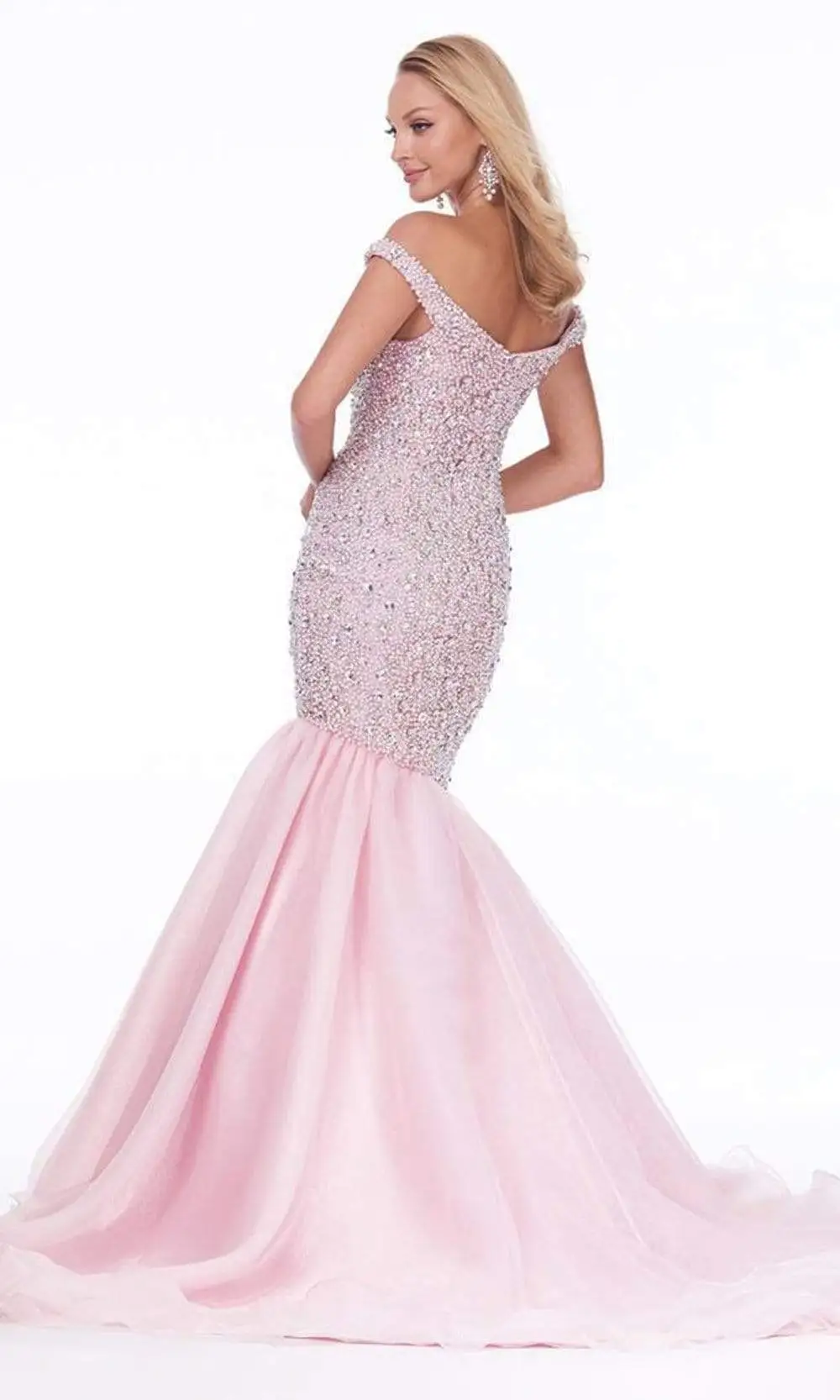 Ashley Lauren - 11042 Beaded Off Shoulder Trumpet Dress 5 Ashley Lauren - 11042 Beaded Off Shoulder Trumpet Dress - Image 5