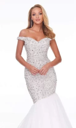 Ashley Lauren - 11042 Beaded Off Shoulder Trumpet Dress 8 Ashley Lauren - 11042 Beaded Off Shoulder Trumpet Dress -Hot Sale WEDDING Store ashley lauren 11042 beaded off shoulder trumpet dress wedding dresses 15595378507859