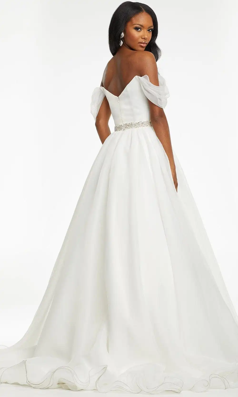 Ashley Lauren - 11129 Off Shoulder Organza Ballgown 2 Ashley Lauren - 11129 Off Shoulder Organza Ballgown - Image 2