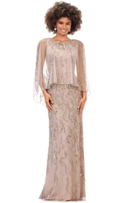 Ashley Lauren 11214 - Sleeveless With Overlay Evening Dress