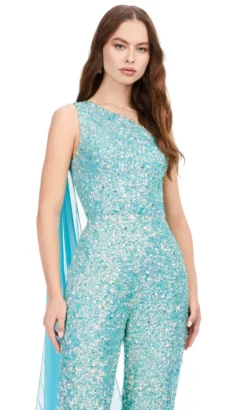 Ashley Lauren 11384 - One Sleeve Beaded Jumpsuit 13 Ashley Lauren 11384 - One Sleeve Beaded Jumpsuit -Hot Sale WEDDING Store ashley lauren 11384 one sleeve beaded jumpsuit formal pantsuits 32362636345427