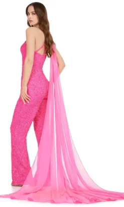 Ashley Lauren 11384 - One Sleeve Beaded Jumpsuit 15 Ashley Lauren 11384 - One Sleeve Beaded Jumpsuit -Hot Sale WEDDING Store ashley lauren 11384 one sleeve beaded jumpsuit formal pantsuits 32362636378195