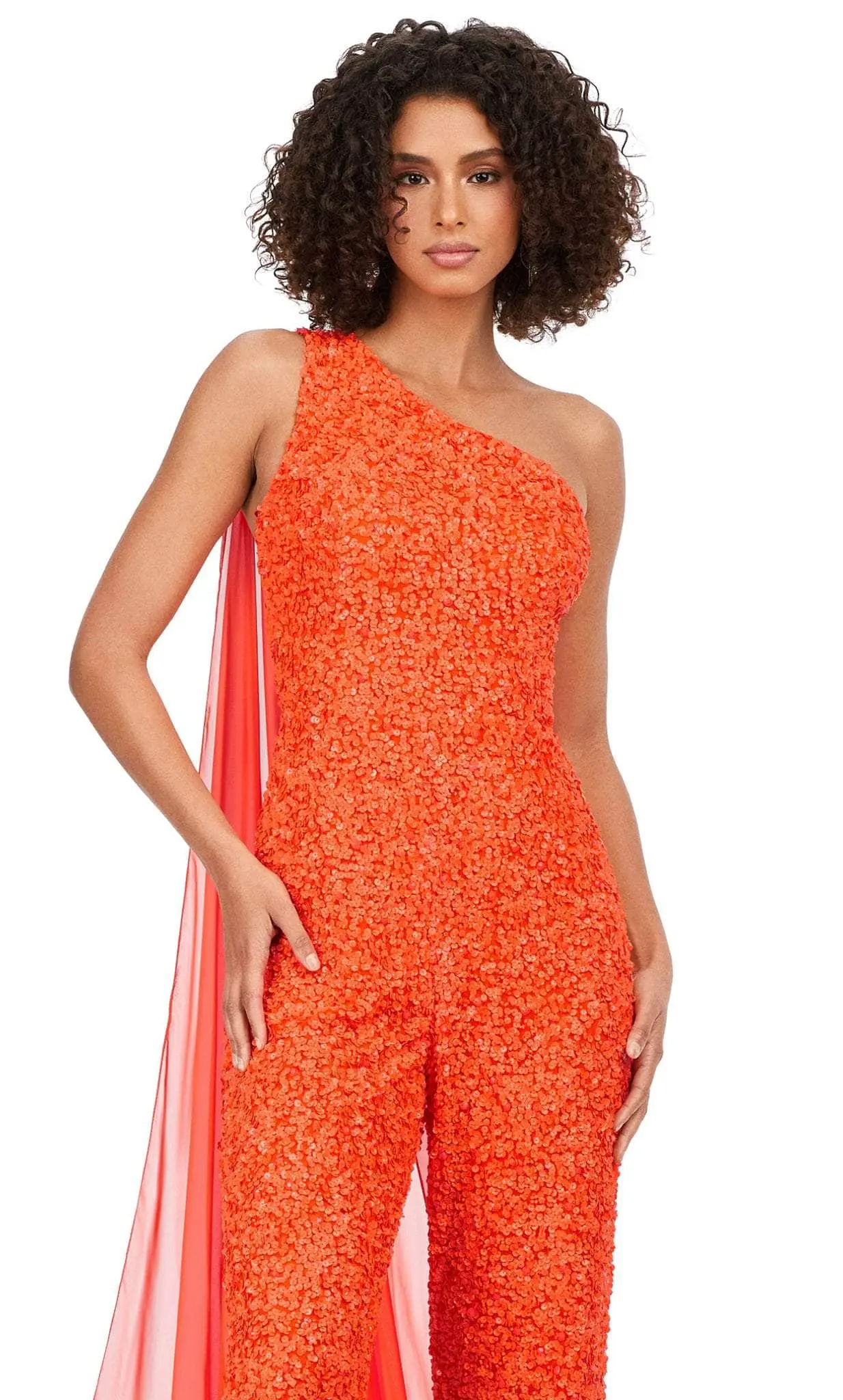 Ashley Lauren 11384 - One Sleeve Beaded Jumpsuit 10 Ashley Lauren 11384 - One Sleeve Beaded Jumpsuit - Image 10