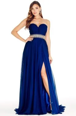 Ashley Lauren - 1324 Pleated Chiffon Evening Dress