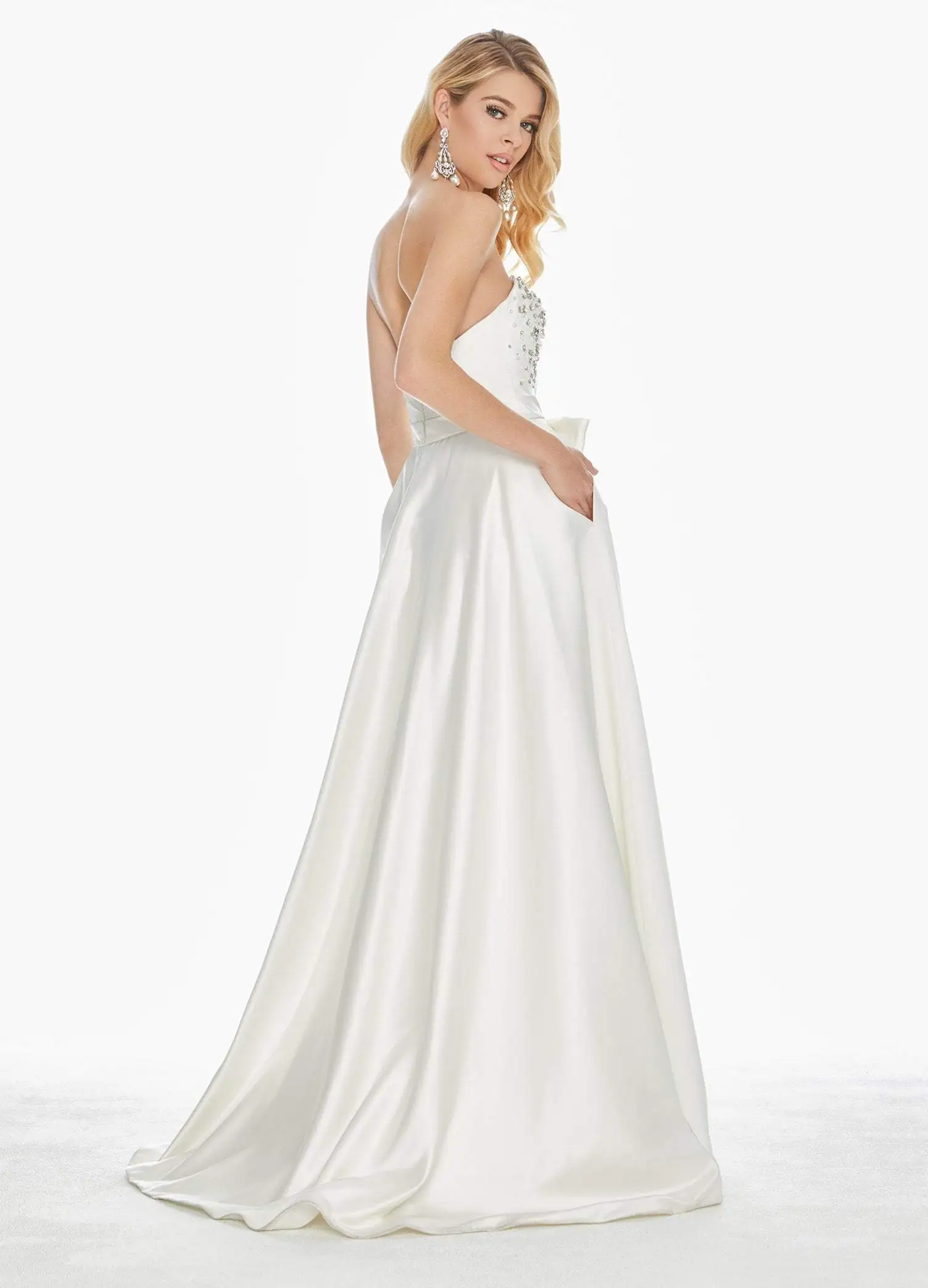 Ashley Lauren - 1341 Strapless Embellished Semi-Sweetheart Ballgown 2 Ashley Lauren - 1341 Strapless Embellished Semi-Sweetheart Ballgown - Image 2