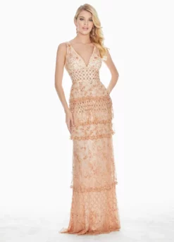 Ashley Lauren - 1422 Beaded Tiered Plunging V-Neck Dress 15 Ashley Lauren - 1422 Beaded Tiered Plunging V-Neck Dress -Hot Sale WEDDING Store ashley lauren 1422 beaded tiered plunging v neck dress special occasion dress 7429852069971