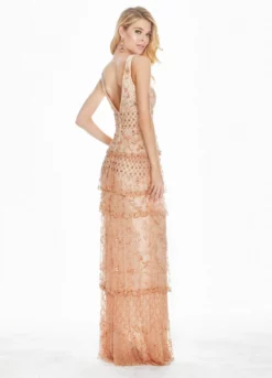 Ashley Lauren - 1422 Beaded Tiered Plunging V-Neck Dress 16 Ashley Lauren - 1422 Beaded Tiered Plunging V-Neck Dress -Hot Sale WEDDING Store ashley lauren 1422 beaded tiered plunging v neck dress special occasion dress 7429852102739