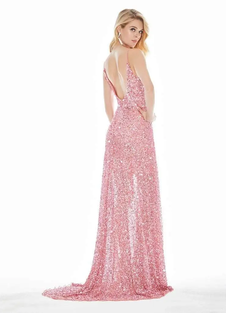Ashley Lauren - 1459 Sparkly Beads And Sequins Sheer Evening Dress 10 Ashley Lauren - 1459 Sparkly Beads And Sequins Sheer Evening Dress - Image 10