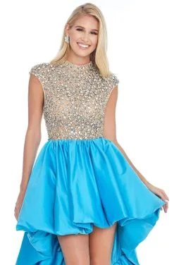 Ashley Lauren - 1787 Crystal Beaded High Neck A-line Dress -Hot Sale WEDDING Store ashley lauren 1787 crystal beaded high neck a line dress homecoming dresses 0 turquoise 28300236816467