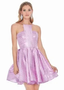 Ashley Lauren - 4081 Cut-In Halter Metallic A-Line Dress -Hot Sale WEDDING Store ashley lauren 4081 cut in halter metallic a line dress special occasion dress 6917485363283