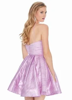 Ashley Lauren - 4081 Cut-In Halter Metallic A-Line Dress -Hot Sale WEDDING Store ashley lauren 4081 cut in halter metallic a line dress special occasion dress 6917485396051