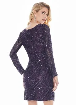Ashley Lauren - 4122 Fully Beaded Long Sleeve Sheath Cocktail Dress -Hot Sale WEDDING Store ashley lauren 4122 fully beaded long sleeve sheath cocktail dress special occasion dress 6917463244883