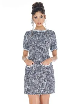 Ashley Lauren - 4279 Pearl Beaded Jewel Neck Fitted Dress