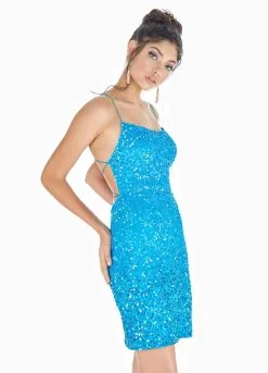 Ashley Lauren - 4293 Beaded Lace-Up Sheath Cocktail Dress -Hot Sale WEDDING Store ashley lauren 4293 beaded lace up sheath cocktail dress party dresses 12068252778579