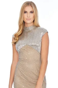 Ashley Lauren - 4331 Embellished High Neck Sheath Dress -Hot Sale WEDDING Store ashley lauren 4331 embellished high neck sheath dress party dresses 13802911924307