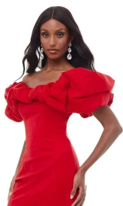 Ashley Lauren - 4337 Puff Ruffle Off Shoulder Sheath Cocktail Dress -Hot Sale WEDDING Store ashley lauren 4337 puff ruffle off shoulder sheath cocktail dress cocktail dresses 28866764963923