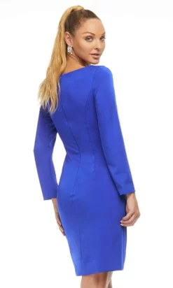 Ashley Lauren - 4458 Bateau Ruched Short Dress -Hot Sale WEDDING Store ashley lauren 4458 bateau ruched short dress cocktail dresses 28739107389523