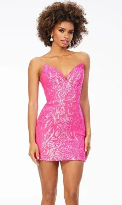 Ashley Lauren 4519 - Sequined Strapless Cocktail Dress 6 Ashley Lauren 4519 - Sequined Strapless Cocktail Dress -Hot Sale WEDDING Store ashley lauren 4519 sequined strapless cocktail dress special occasion dress 30941454041171
