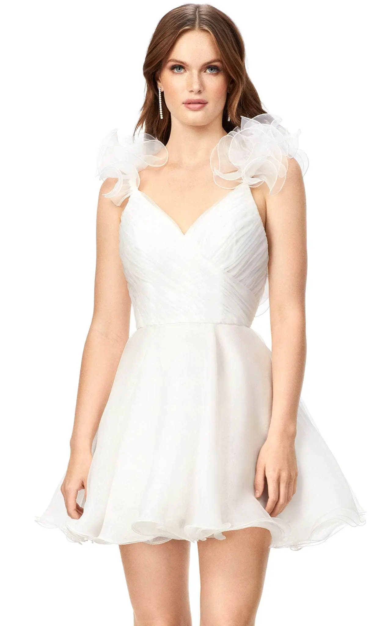 Ashley Lauren 4540 - Ruffled Straps Cocktail Dress 1 Ashley Lauren 4540 - Ruffled Straps Cocktail Dress