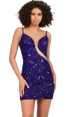Ashley Lauren 4589 - Beaded Plunge Cocktail Dress 9 Ashley Lauren 4589 - Beaded Plunge Cocktail Dress -Hot Sale WEDDING Store ashley lauren 4589 beaded plunge cocktail dress cocktail dresses 00 purple 32362413129811