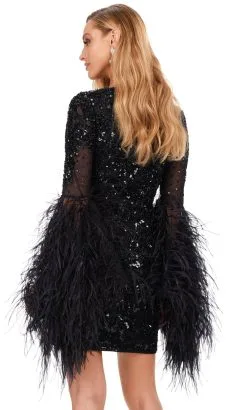 Ashley Lauren 4603 - Bell Feathered Sleeve Cocktail Dress -Hot Sale WEDDING Store ashley lauren 4603 bell feathered sleeve cocktail dress cocktail dresses 32362493444179