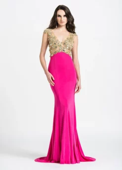 Ashley Lauren Bridal - 1051 Beaded Jersey Evening Dress -Hot Sale WEDDING Store ashley lauren bridal 1051 beaded jersey evening dress evening dresses 0 fuchsia 5648651550777
