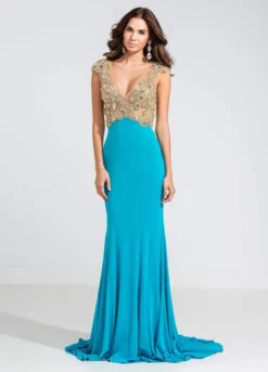 Ashley Lauren Bridal - 1051 Beaded Jersey Evening Dress -Hot Sale WEDDING Store ashley lauren bridal 1051 beaded jersey evening dress evening dresses 10 turquoise 28938312384595
