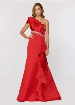 Ashley Lauren Bridal - 1066 Asymmetrical Ruffle Evening Dress 6 Ashley Lauren Bridal - 1066 Asymmetrical Ruffle Evening Dress -Hot Sale WEDDING Store ashley lauren bridal 1066 asymmetrical ruffle evening dress bridal dresses 0 red 29041043112019