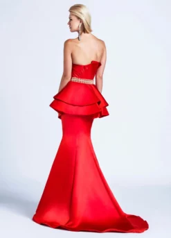 Ashley Lauren Bridal - 1092 Asymmetrical Peplum Evening Dress -Hot Sale WEDDING Store ashley lauren bridal 1092 asymmetrical peplum evening dress bridal dresses 5648645750841