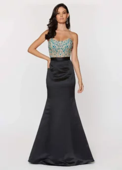 Ashley Lauren Bridal - 1196 Strapless Illusion Bodice Bridal Dress 6 Ashley Lauren Bridal - 1196 Strapless Illusion Bodice Bridal Dress -Hot Sale WEDDING Store ashley lauren bridal 1196 strapless illusion bodice bridal dress evening dresses 0 black 5648655777849