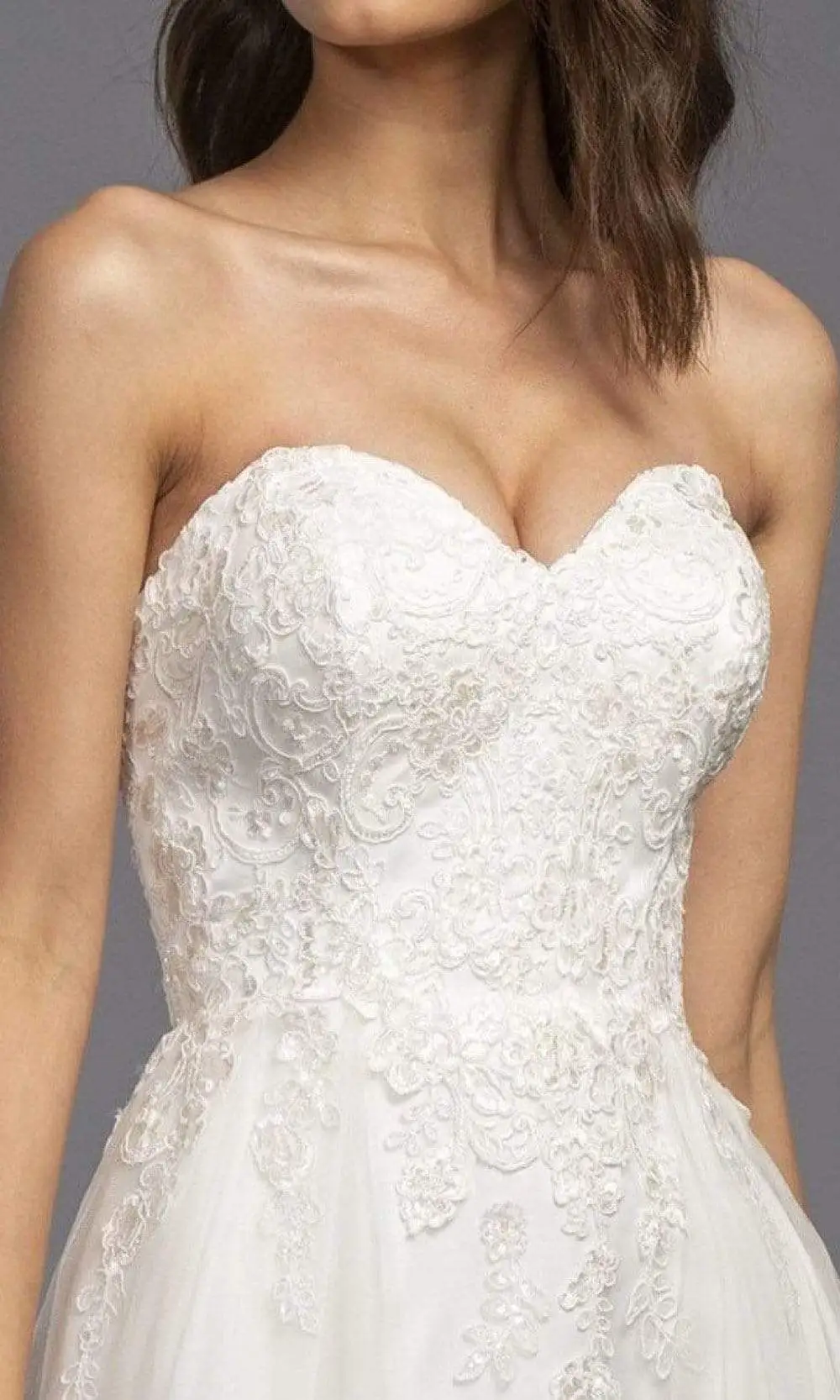 Aspeed Bridal - L2252 Sweetheart Embroidered Tulle Gown 3 Aspeed Bridal - L2252 Sweetheart Embroidered Tulle Gown - Image 3