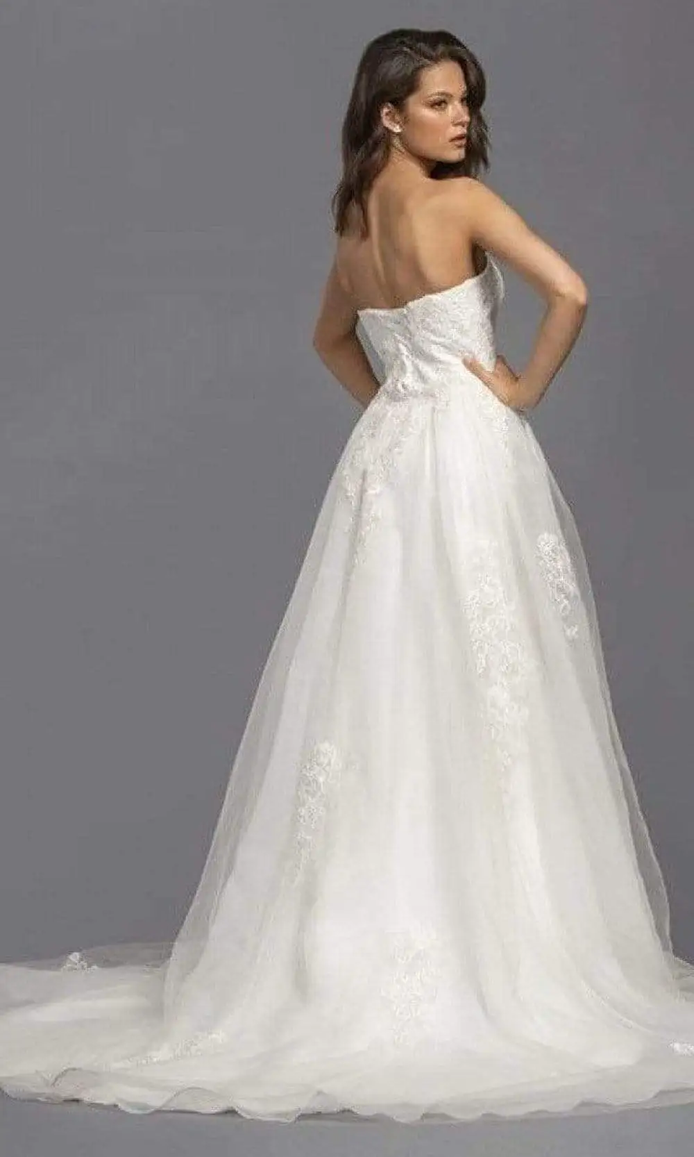 Aspeed Bridal - L2252 Sweetheart Embroidered Tulle Gown 2 Aspeed Bridal - L2252 Sweetheart Embroidered Tulle Gown - Image 2