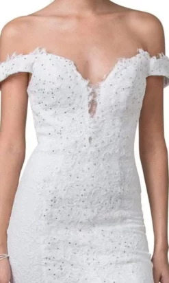 Aspeed Bridal - L2256 Off Shoulder Lace Sweep Train Gown 5 Aspeed Bridal - L2256 Off Shoulder Lace Sweep Train Gown -Hot Sale WEDDING Store aspeed bridal l2256 off shoulder lace sweep train gown wedding dresses 28509994516563