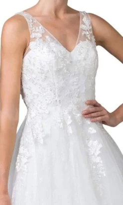 Aspeed Bridal - L2355 V Neck Tulle Long Wedding Gown -Hot Sale WEDDING Store aspeed bridal l2355 v neck tulle long wedding gown wedding dresses 28510166581331