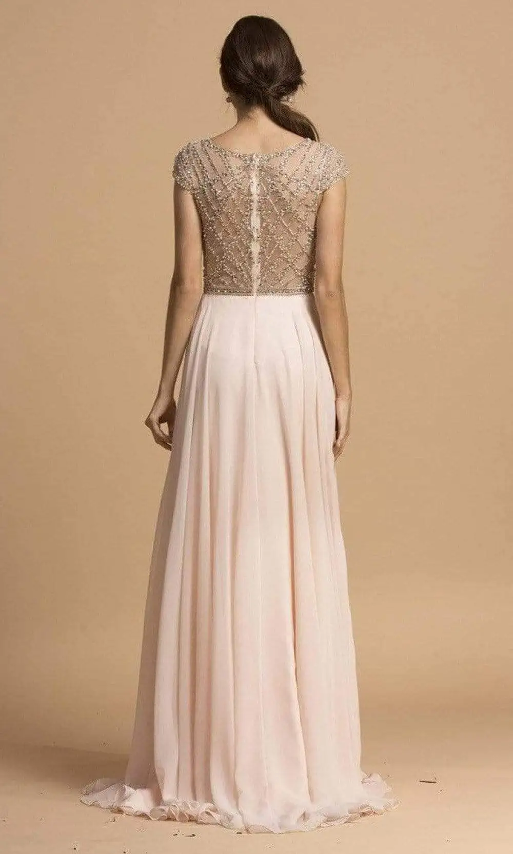 Aspeed Design - L2236 V-Neck A-Line Evening Dress 2 Aspeed Design - L2236 V-Neck A-Line Evening Dress - Image 2