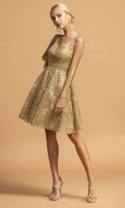 Aspeed Design - S2123 Scoop Back Lace A-Line Dress -Hot Sale WEDDING Store aspeed design s2123 scoop back lace a line dress homecoming dresses xxs gold 28746560471123