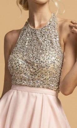 Aspeed Design - S2140 Beaded Halter A-Line Dress 8 Aspeed Design - S2140 Beaded Halter A-Line Dress -Hot Sale WEDDING Store aspeed design s2140 beaded halter a line dress homecoming dresses 28463908651091
