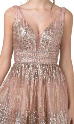 Aspeed Design - S2344 Shimmer Sequins Open Back Dress -Hot Sale WEDDING Store aspeed design s2344 shimmer sequins open back dress cocktail dresses 28860629745747