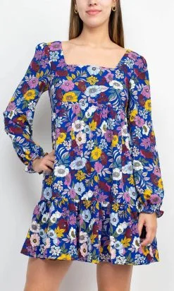 BCBG Generation GU07D22 - Square Neck Floral Casual Dress -Hot Sale WEDDING Store bcbg generation gu07d22 square neck floral casual dress cocktail dresses 31654766051411