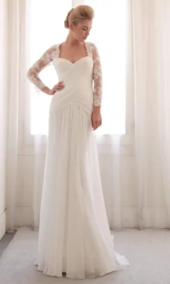 Edition Gemy Maalouf Beside Couture By Gemy - W 3741 Sweetheart Long Sleeves Bridal Gown